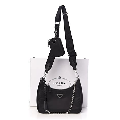 prada re-edition 2005 re-nylon bag - black - shoulder bags|prada re edition 2005 used.